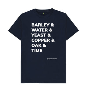 Navy Blue Whisky Making Tee